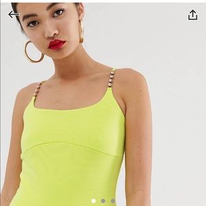River island bodysuit with gem straps
